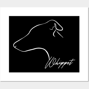 Whippet profile dog lover Posters and Art